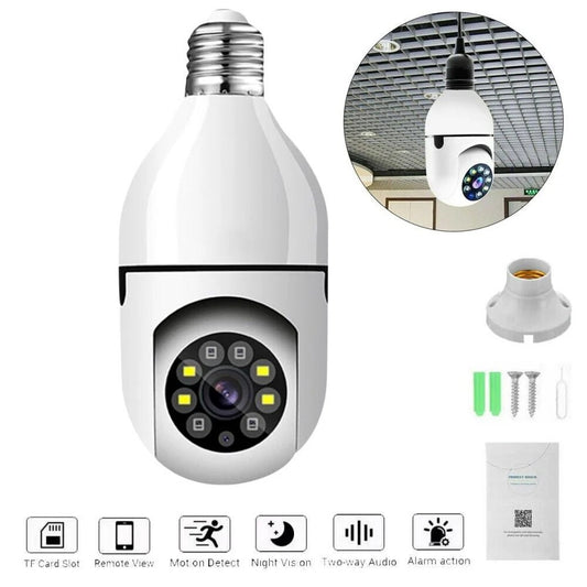 STONESKY 360° 1080P E27 Light Bulb IP Camera Wi-Fi IR Night Smart Home Wireless Security