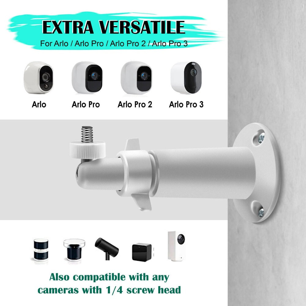 StoneSky 4Pack Security Camera Wall adjustable Mount For Arlo  Arlo Pro Pro 2 Pro 3 White