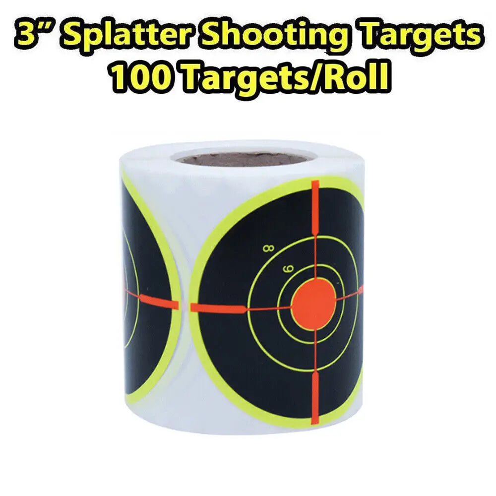 STONESKY Get the Perfect Shot with 100PCS/Roll 3-Inch Splatter Shooting Targets Sticker for Rifle Training