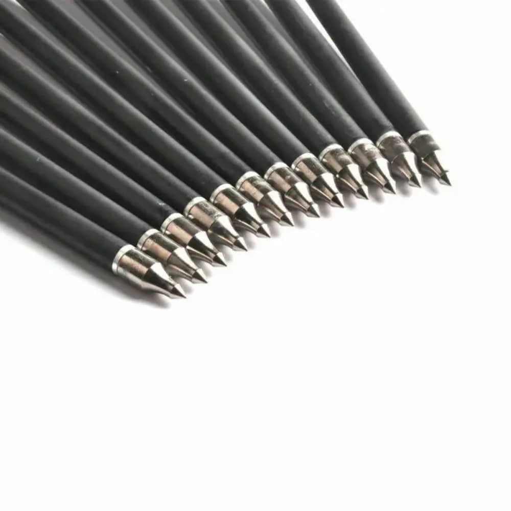 STONESKY Drop Ship 12Pcs 17" Mixed Carbon Crossbow Bolts Archery Arrows OD8.8mm W/Replaceable Tips For Hunting