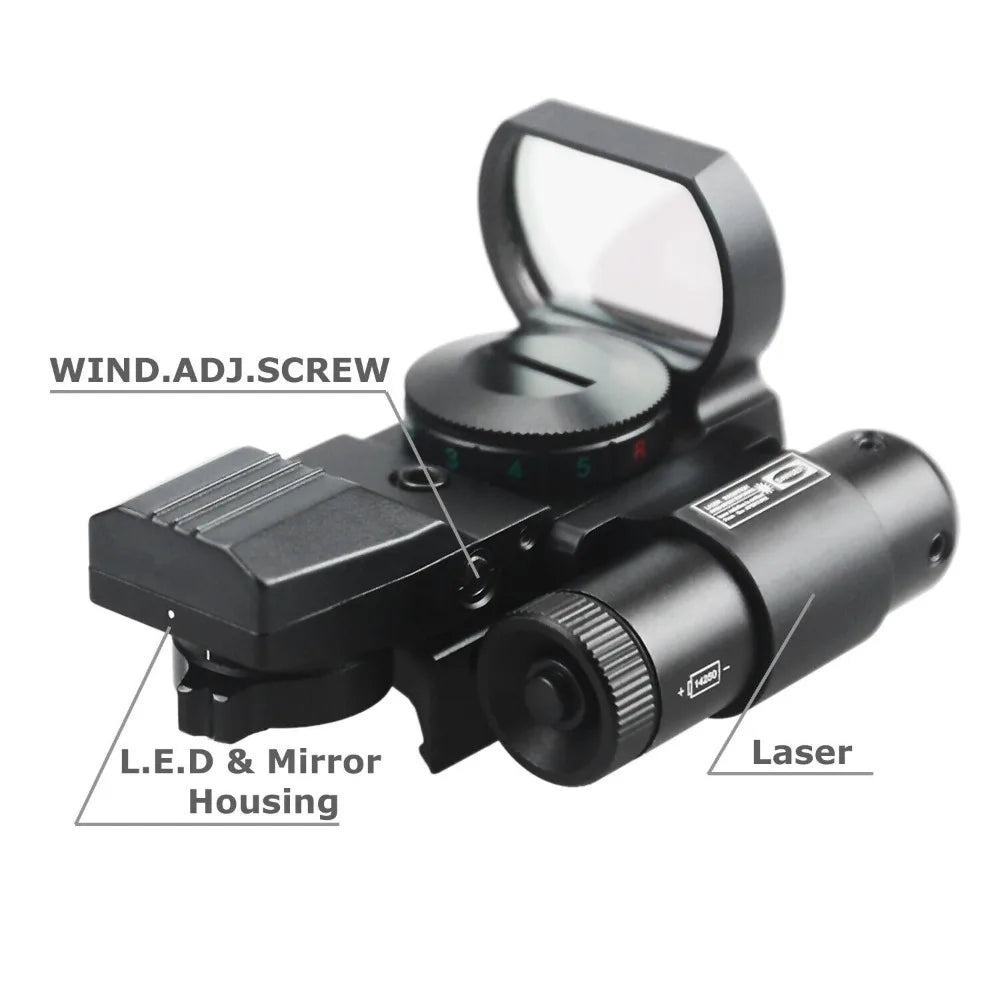 STONESKY Tactical Red Green Dot Reflex Sight Scope With Red Laser Holographic Illuminated thermal scope