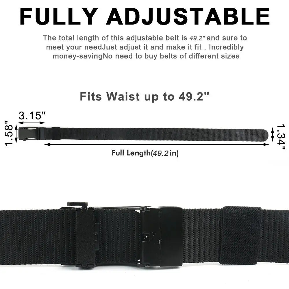 STONESKY Men's Casual Military Belt Army Double Color Adjustable Quick Release Pants Belt hunting accessories