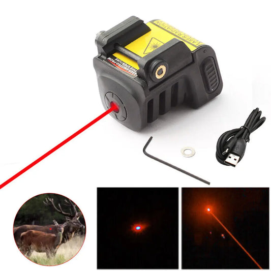 STONESKY Red Dot Laser Sight Pistol Scope USB Charging 20mm Rail For Glock 17 Taurus G2c for Hunting