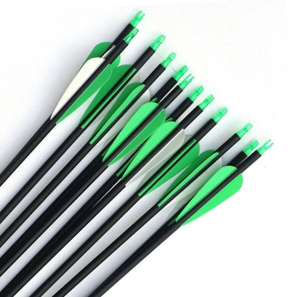 STONESKY 12Pack 30-inch SP500 Archery Carbon Arrows Hunting For Compound & Recurve Bow hunting accessories