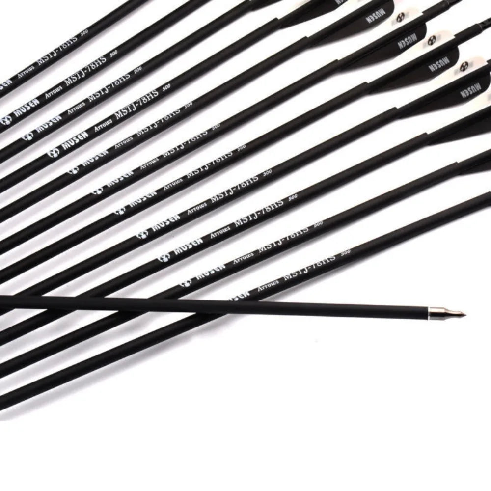 STONESKY 12pcs  Archery Carbon Hunting Target Arrows 32" spine 500 - Recurve & Compound Bows