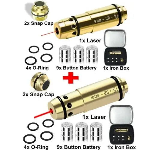 STONESKY 9mm/380ACP/40S&W High Performance Laser Training Bullet Dry Fire Cartridge Tactical Red Dot Laser