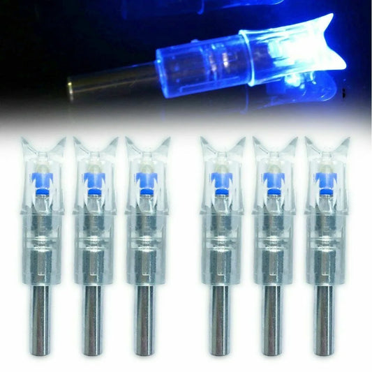 STONESKY High Quality with 6PCS Blue Lighted Nocks .300''/7.62mm Inside Diameter for Crossbow Bolts