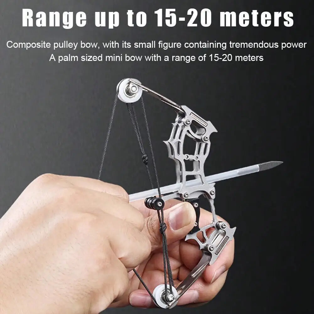 STONESKY Mini Compound Bow&Arrows Set Pocket Bow Metal Target Shooting Hunting Game bow and arrow  USA