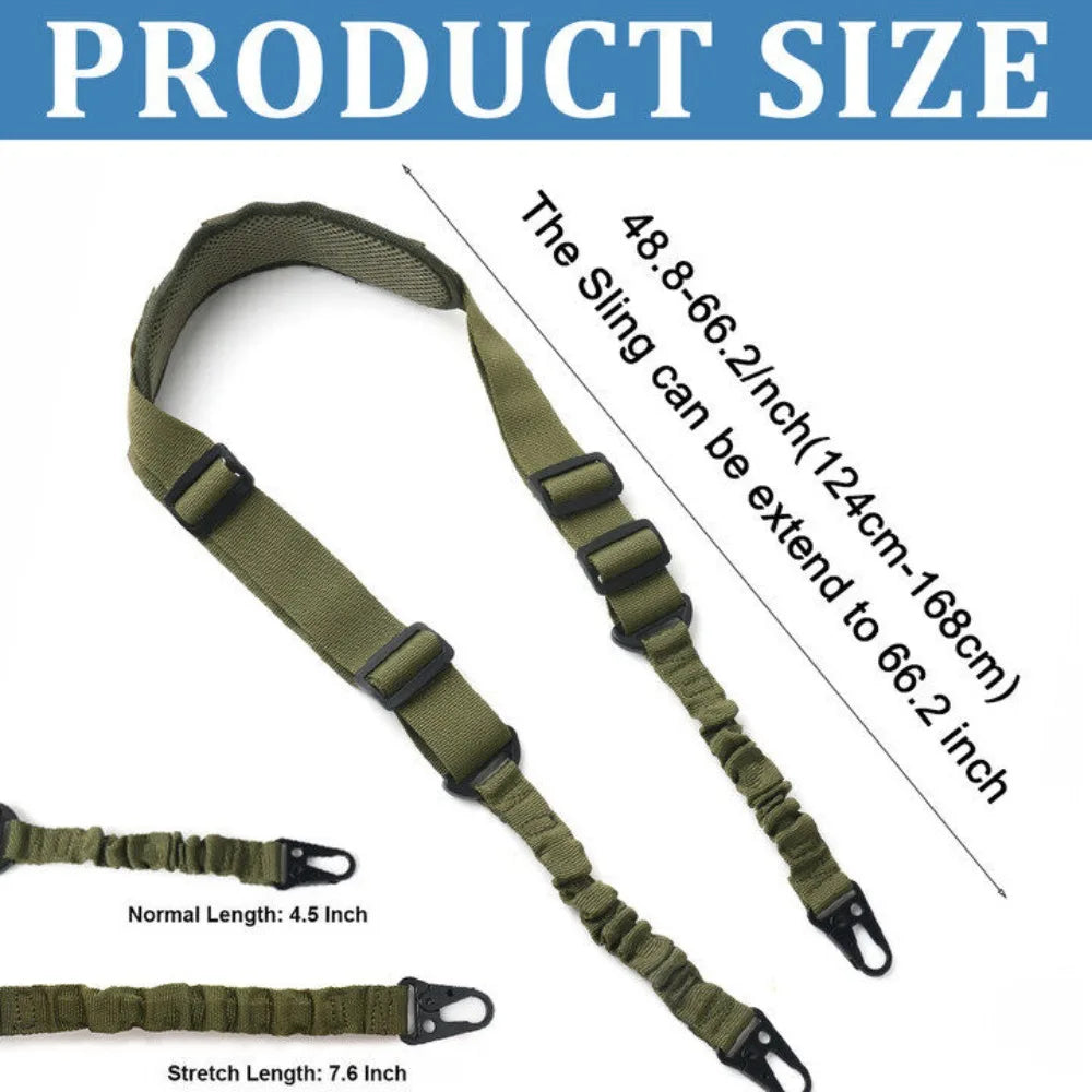 STONESKY 2 Point Sling QD Swivel Rifle Tactical Gun D Ring Sling Strap + 2Pcs MLOK Swivel