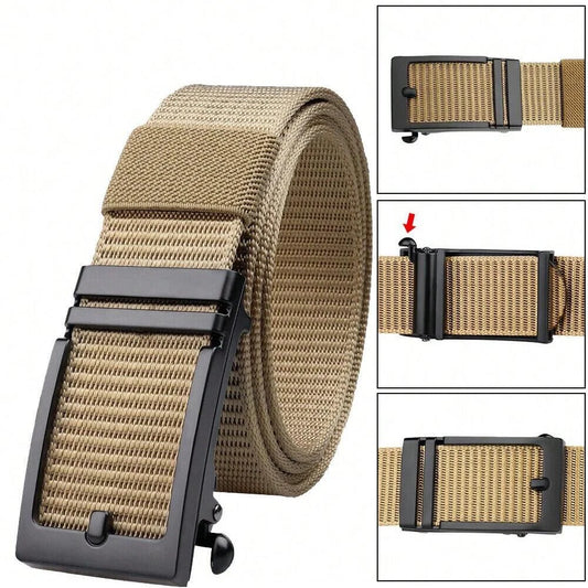 STONESKY 49.2'' Length Alloy Buckle Nylon Belt Outdoor Canvas Adjustable Belt Quick Release Gun Belt