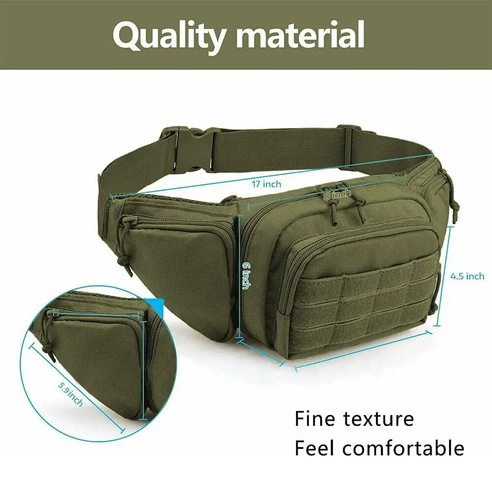 STONESKY Pistol Waist Pack Mens Conceal Carry Waist Pistol Bag Gun Holster Carry Pouch Waist Bag Outdoor Hiking Fishing