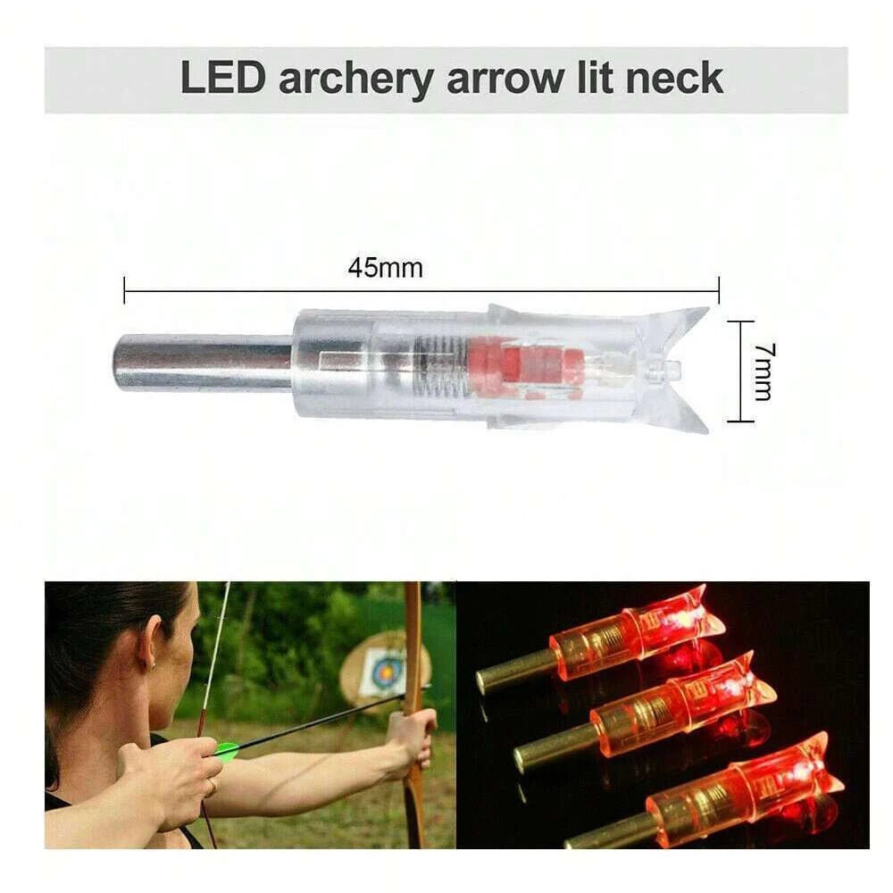 STONESKY 6PCS Red LED Lighted Nocks for Bolts 297-302 Crossbow Bolts ID 300''/7.62mm Hunting Arrow