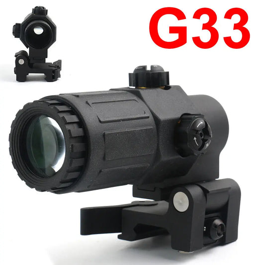 STONESKY Tactical Riflescope Upgrade - G33 3X Magnifier with Detachable QD Mount for 558 Reflex Sight