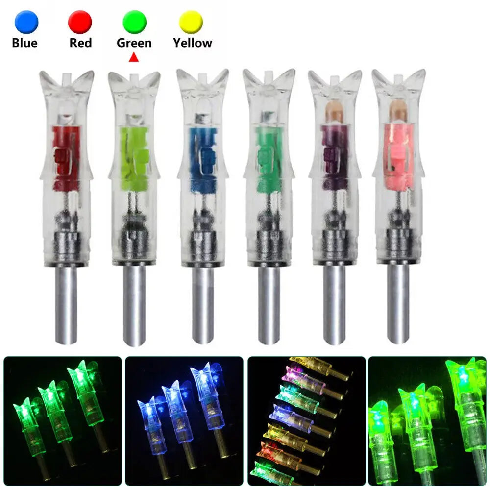 STONESKY 6Pc LED Lighted Nocks for Crossbow Bolts .300''/7.62mm Inside Diameter Arrow Led Nock