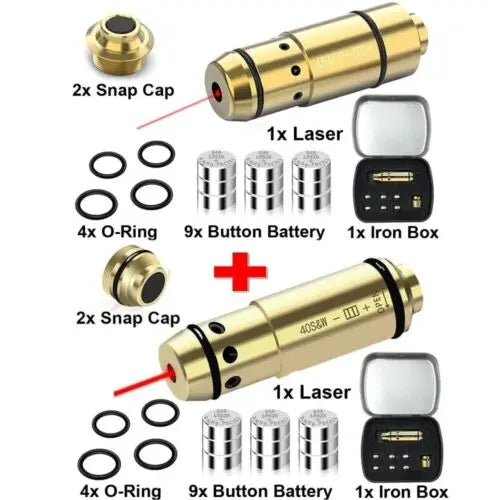 STONESKY 9mm/380ACP/40S&W High Performance Laser Training Bullet Dry Fire Cartridge Tactical Red Dot Laser