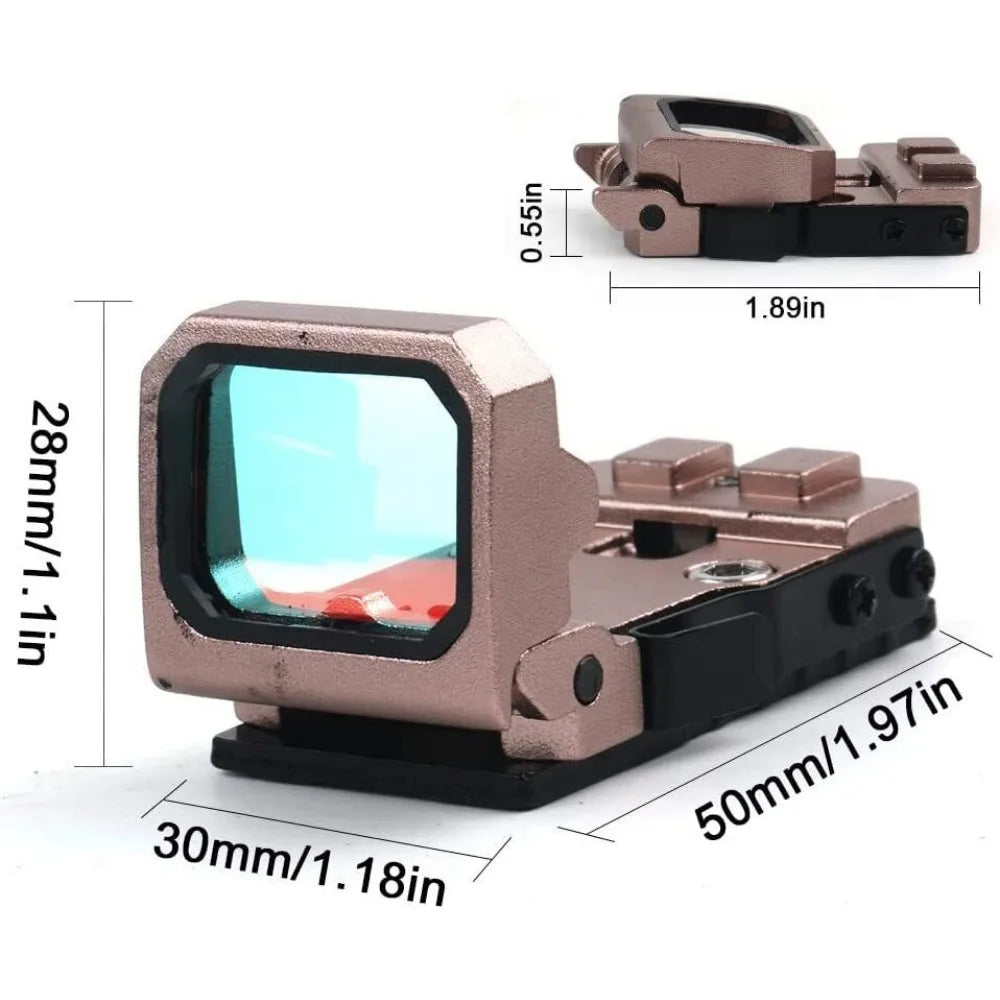 SOTNESKY Mini Folding Riflescopes with Holographic Reflex Sight and RMR Red Dot Sight for Precise Shooting