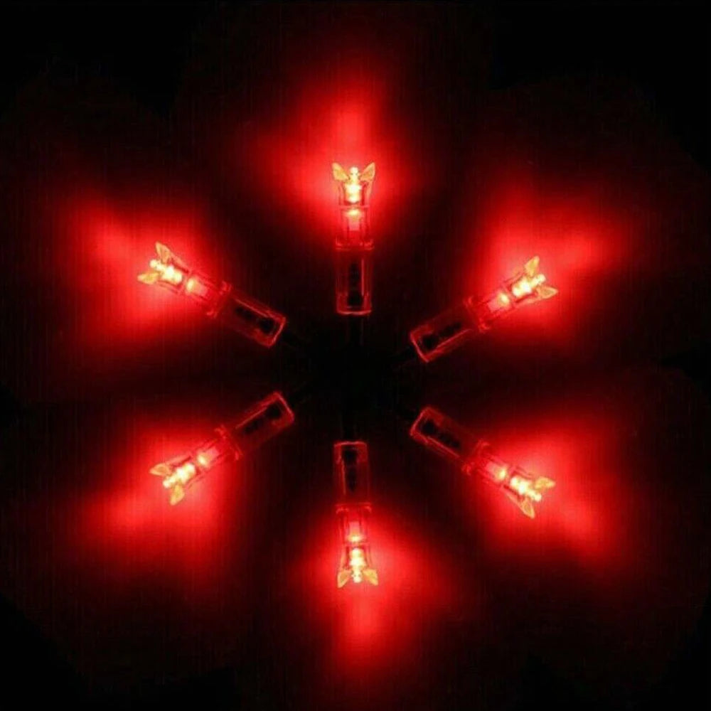 STONESKY 6PCS Red LED Lighted Nocks for Bolts 297-302 Crossbow Bolts ID 300''/7.62mm Hunting Arrow