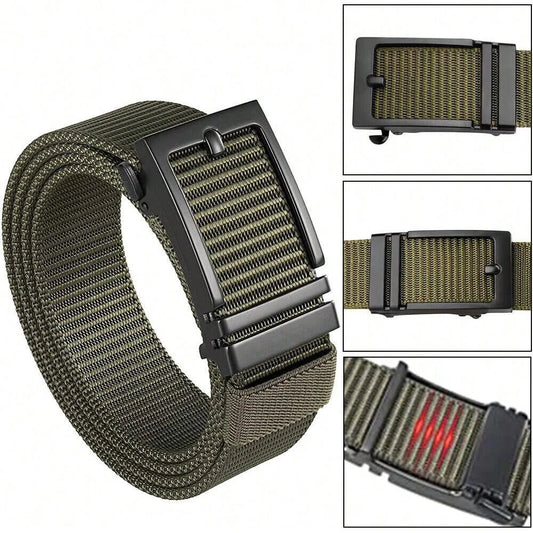 STONESKY Men's Belt Alloy Buckle Canvas Belt Adjustable Quick Release Gun Belt Outdoor Military