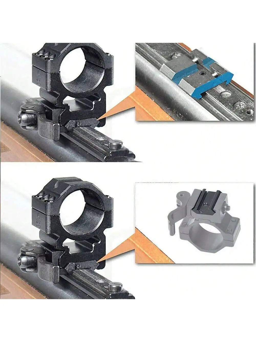 STONESKY 2Pcs Dovetail Weaver Rail Adapter Picatinny 11mm to 20mm Converter Mount Base