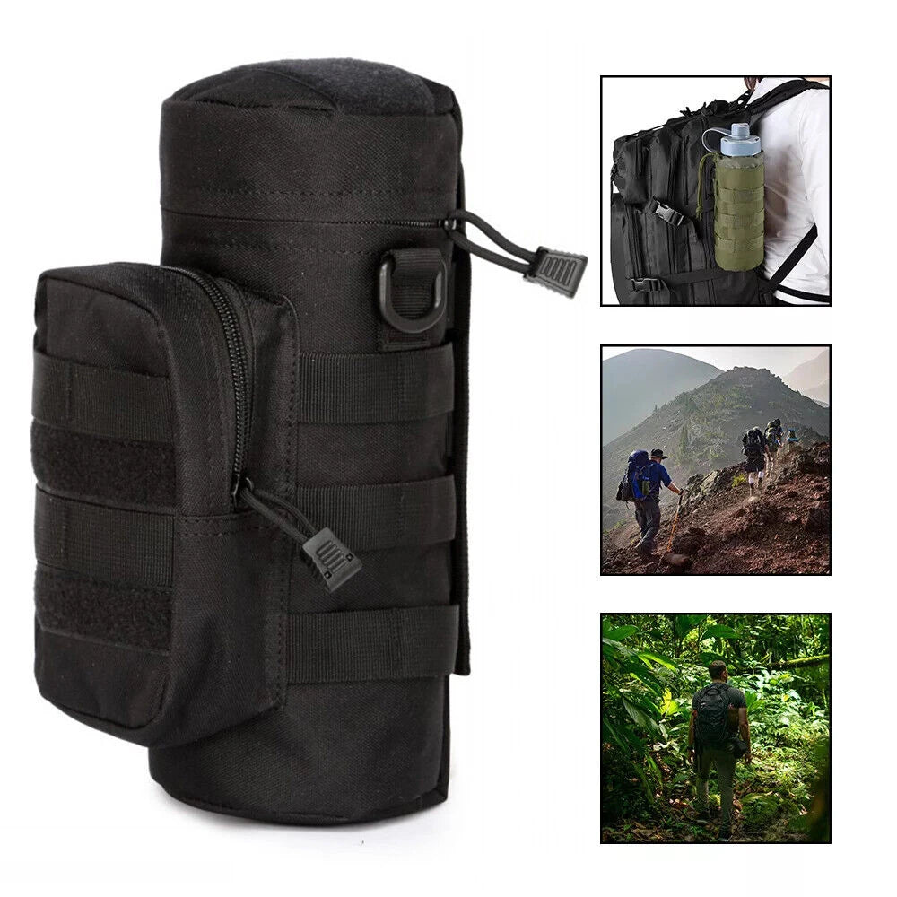 STONESKY  Tactical Military Water Bottle Pouch Holder Hiking Kettle Gear Molle Pack Bags with RIFLE Riflescopes for Hunting