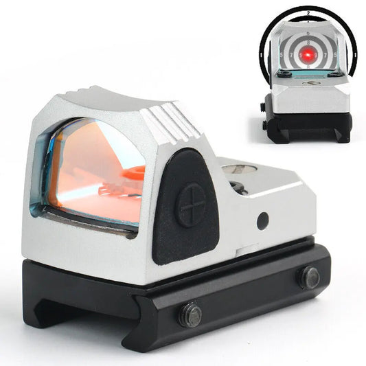 STONESKY High-performing RIFLE Tactical Red RMR Reflex Sight Scope for Glock Pistol with Weaver Picatinny Mount