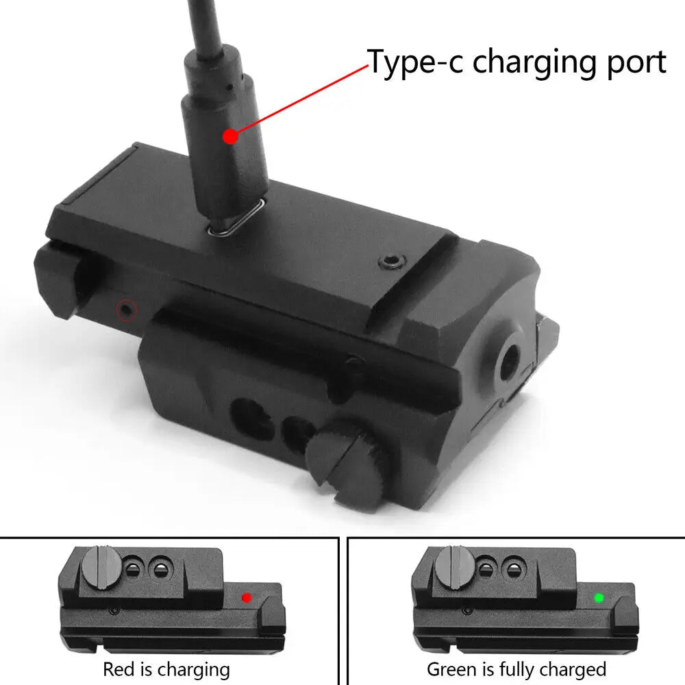 STONESKY Green Laser Dot Sight USB rechargeable Lower hanging sight For 21mm Rail Mount for hunting