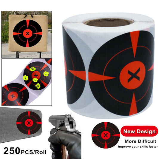 STONESKY 250Pcs/roll 3" Shooting Splatter Reactive Self Adhesive Targets Target Stickers Training Adhesive Paper