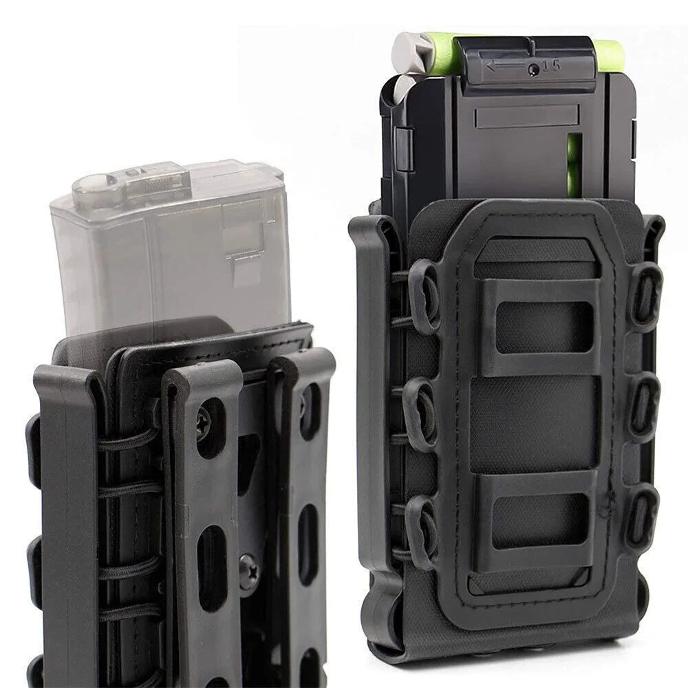 STONESKY Tactical 5.56mm 7.62mm Magazine Pouch with MOLLE Clip and Belt Clip Universal Mag Holder