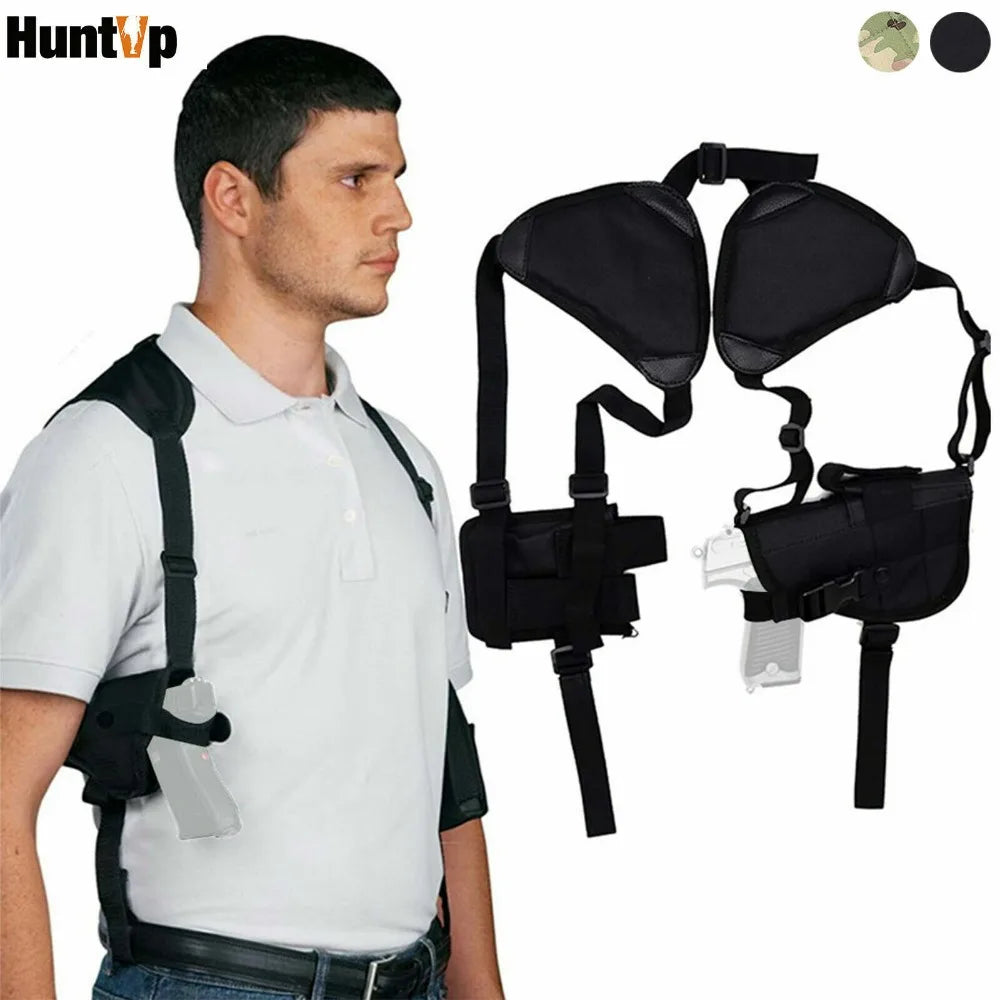 STONESKY Durable RIFLE Tactical Concealed Carry Shoulder Holster for Gun and Pistol with Double Magazine Pouch