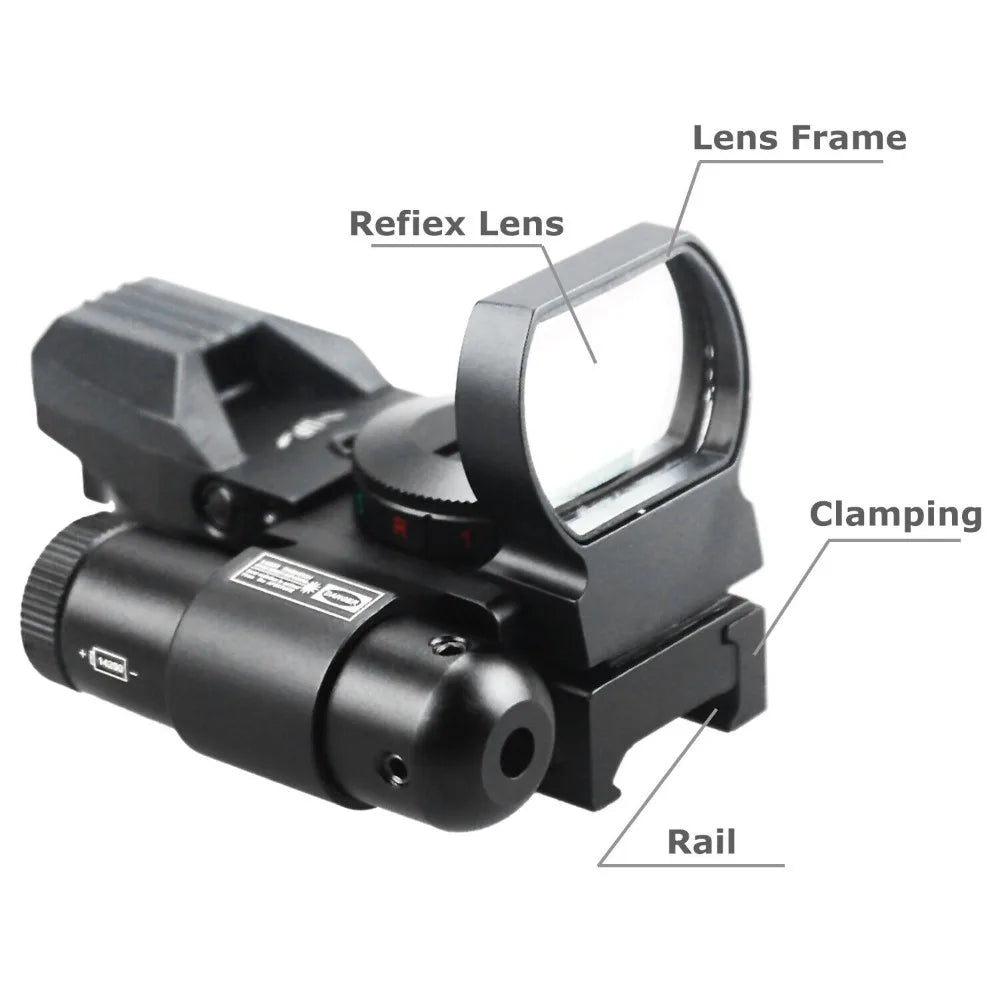 STONESKY Tactical Red Green Dot Reflex Sight Scope With Red Laser Holographic Illuminated thermal scope