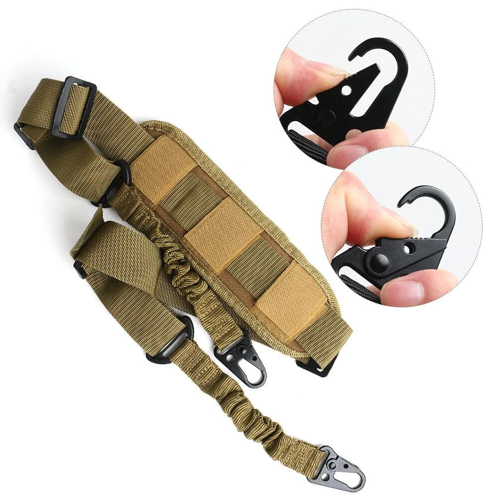 STONESKY Tactical Two Point Quick Release Rifle Gun Sling Strap Bungee with Soft Shoulder Pad