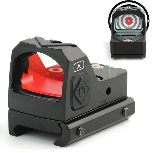 STONESKY RIFLE/2 MOA Shake Awake Optic Reflex Red Dot Sight for Hunting with Glock 17 MOS RMR Cut Base