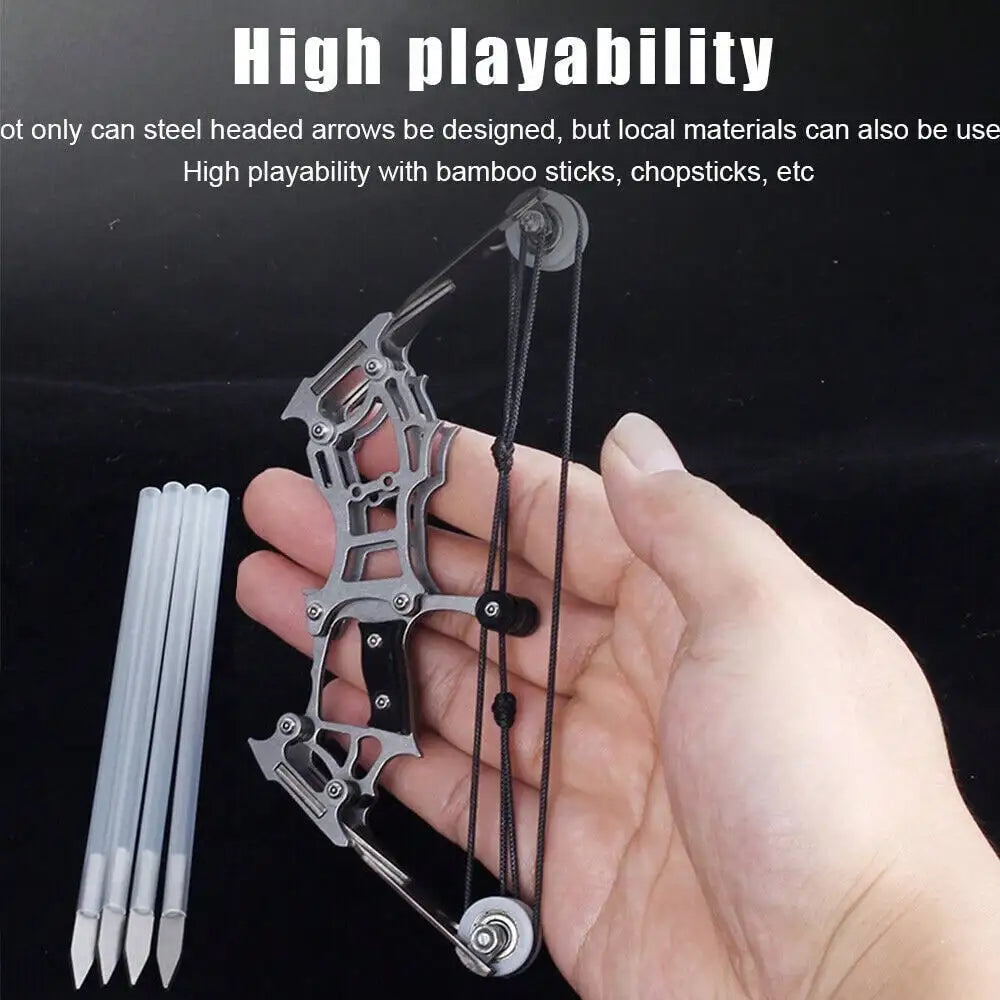 STONESKY Mini Compound Bow&Arrows Set Pocket Bow Metal Target Shooting Hunting Game bow and arrow  USA