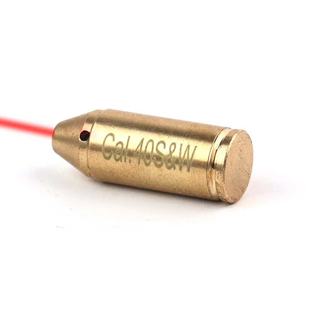 STONESKY 40 S&W Laser Boresighter Brass 2X Battery 40 Cal In-Chamber Red Dot Bore Sighter For Hunting