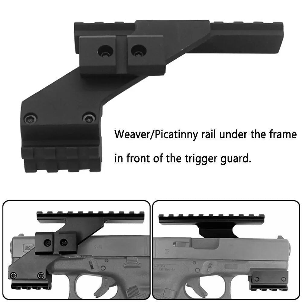 STONESKY Tactical Pistol Handgun Scope Mount with Red Green Dot Laser and Weaver Rails for Hunting