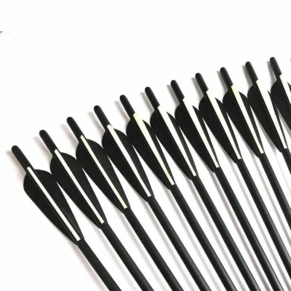 STONESKY Drop Ship 12Pcs 17" Mixed Carbon Crossbow Bolts Archery Arrows OD8.8mm W/Replaceable Tips For Hunting