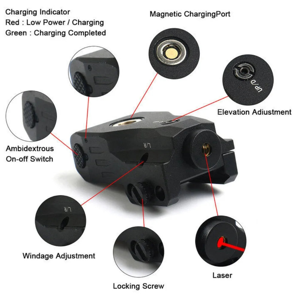 STONESKY Recharging Red Laser Sight For Glock 17 19 34 Taurus G2 G3 Sig Sauer P226 for Hunting