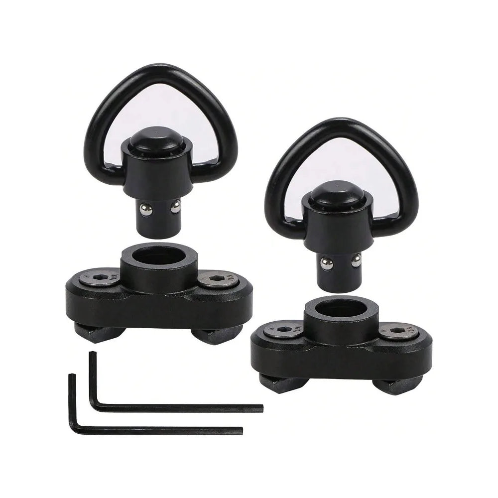 STONESKY 2 Pack M-LOK MLOK Quick Release Sling Mount with Push Button QD Sling Swivel Adaptor