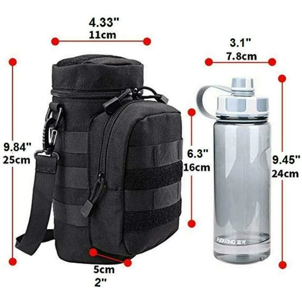 STONESKY  Tactical Military Water Bottle Pouch Holder Hiking Kettle Gear Molle Pack Bags with RIFLE Riflescopes for Hunting