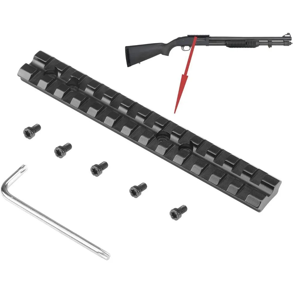 STONESKY  Riflescope Accessories: 13-Slot Weaver Rail Mount for Shotgun with Mossberg 590/500 Compatibility