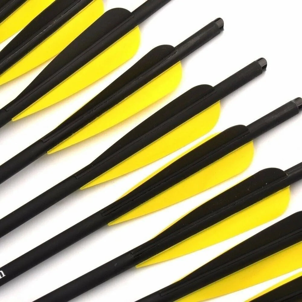 STONESKY 12Pcs Carbon 20inch Crossbow Bolts Hunting Arrow Half Moon Nocks 8.8mm OD Shaft Shooting