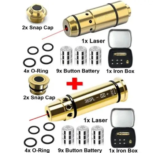 STONESKY 9mm/380ACP/40S&W High Performance Laser Training Bullet Dry Fire Cartridge Tactical Red Dot Laser