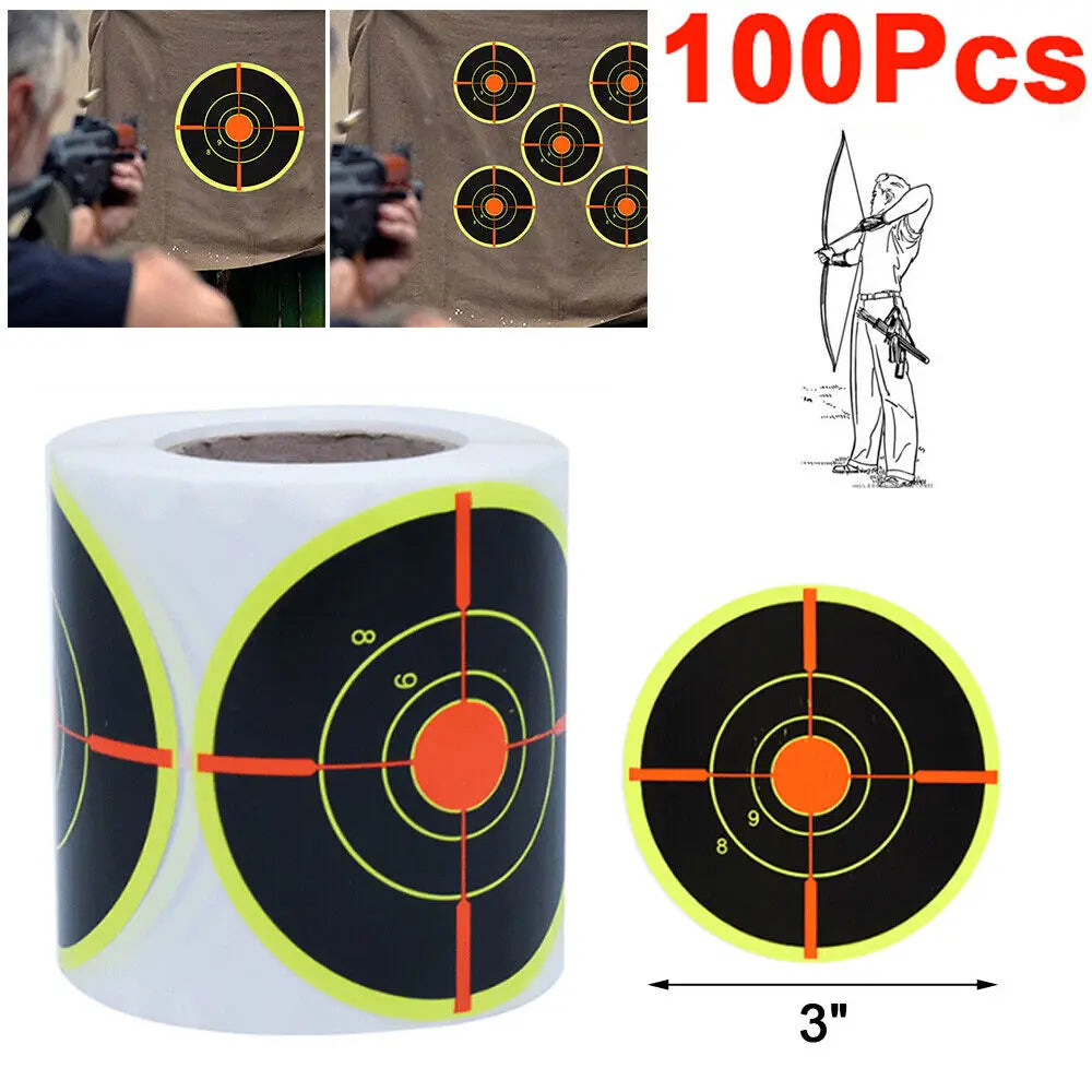 STONESKY Get the Perfect Shot with 100PCS/Roll 3-Inch Splatter Shooting Targets Sticker for Rifle Training