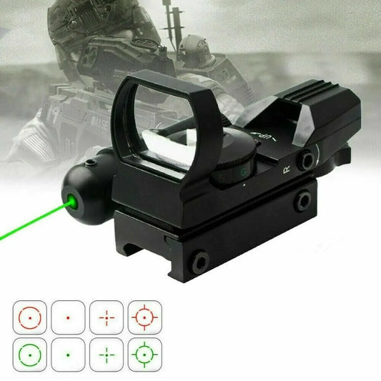 STONESKY Red Green Dot Reflex Sight Scope w/ Green Laser Holographic Illuminated Hunting Accessory