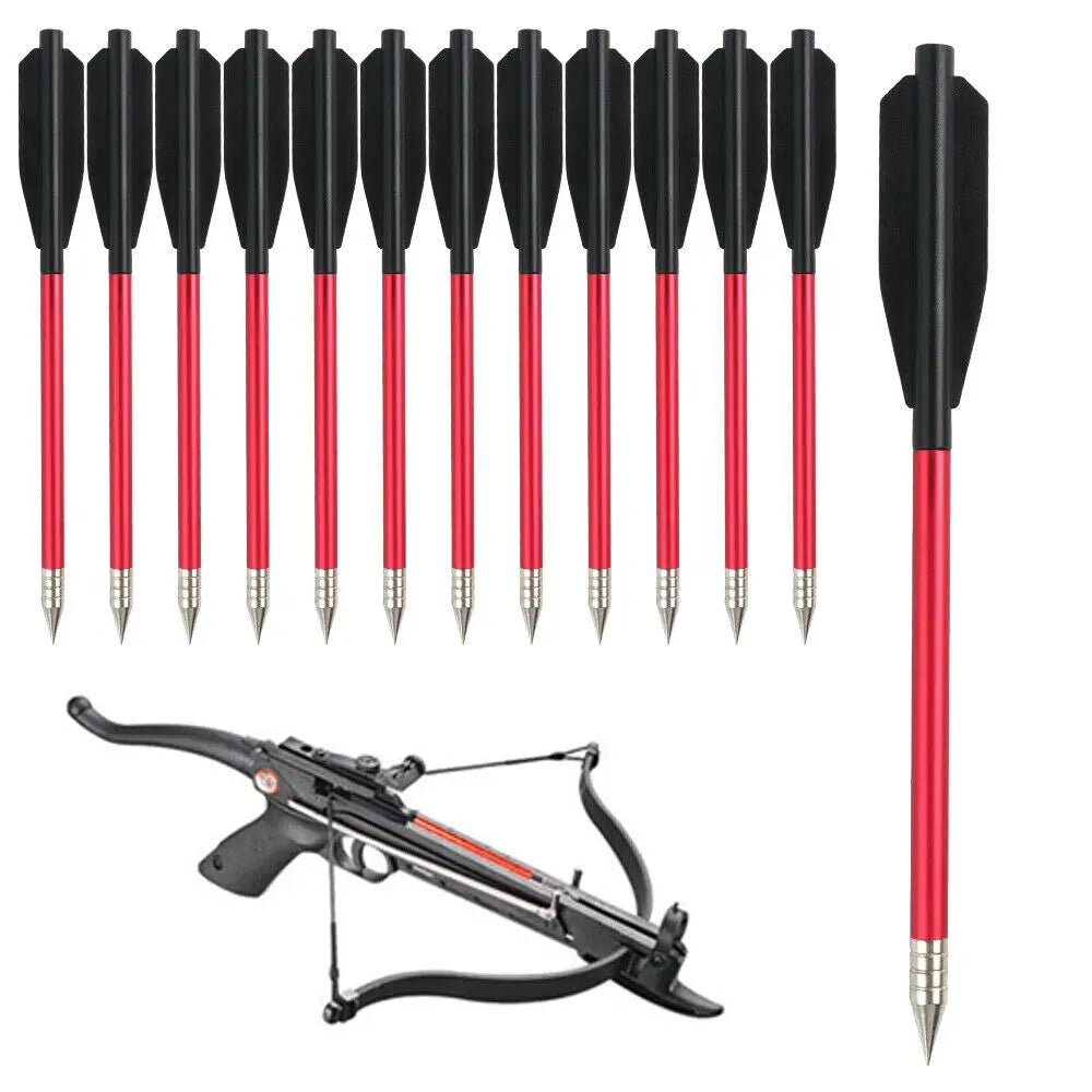 STONESKY 6Pairs 6.5" Pistol Aluminium Crossbow Bolt Arrows Broadhead Hunting Mini Archery hunting bow