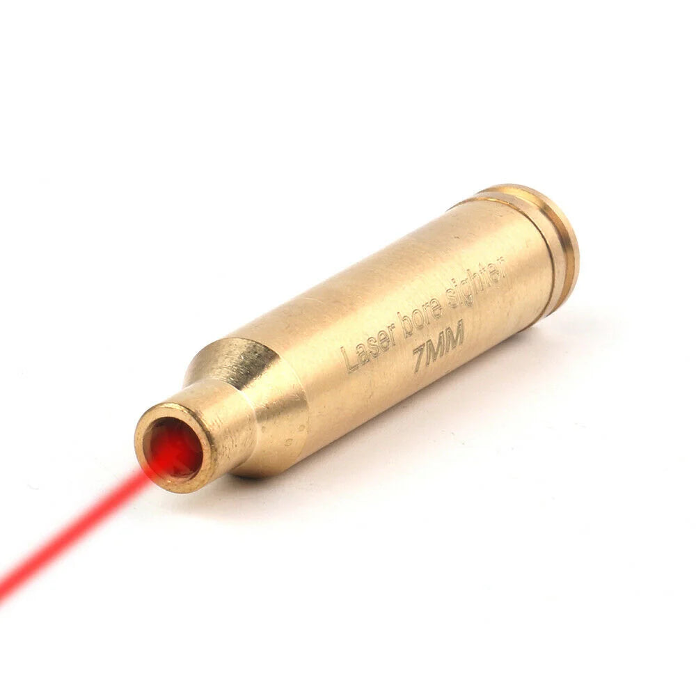 STONESKY Cartridge Red Dot Laser Bore Sighter Brass Bore Sighter 7MM Boresight Batteries laser potente