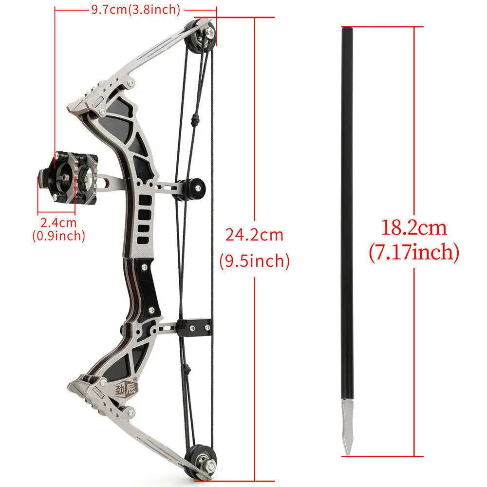 STONESKY 9.5-inchs Composite Pulley Bow Kit Arrows Target Shooting Archery w/ 4Pcs Arrows hunting