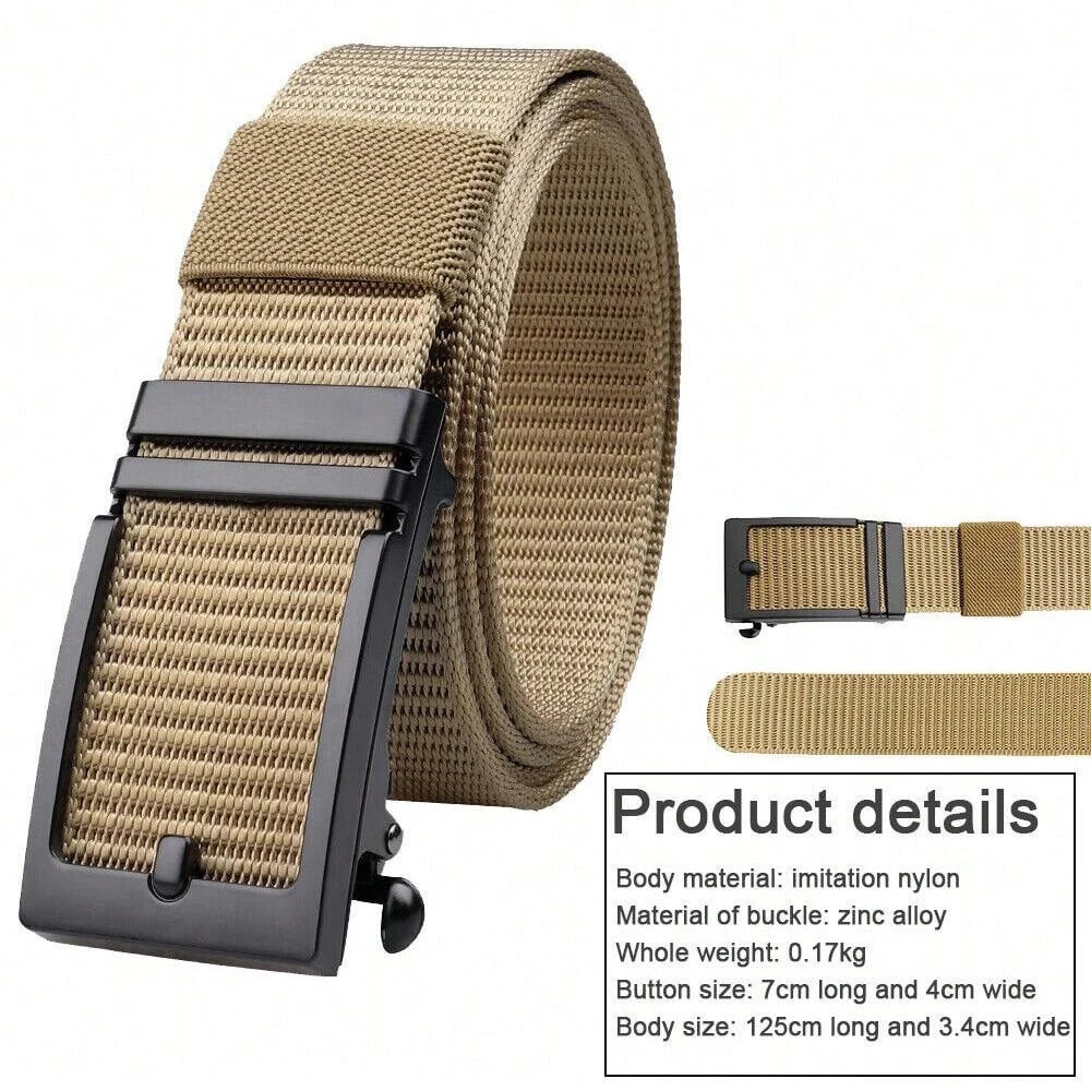 STONESKY 49.2'' Length Alloy Buckle Nylon Belt Outdoor Canvas Adjustable Belt Quick Release Gun Belt