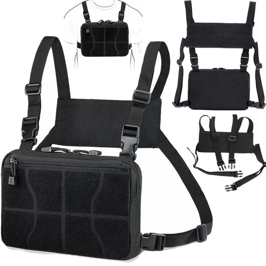 STONESKY Multifunctional Combat Chest Rig Concealed Front Pouch Bag Recon Kit Pack Molle Tools Bag