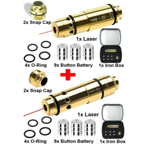 STONESKY 9mm/380ACP/40S&W High Performance Laser Training Bullet Dry Fire Cartridge Tactical Red Dot Laser